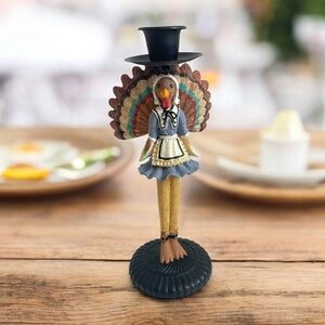 Turkey Figurine Taper Candle Holder Whimsy
Thanksgiving Decor